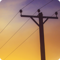 Direct Communication session icon: Telephone pole and powerlines