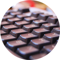 Technical Skills session icon: Close up of a computer keyboard