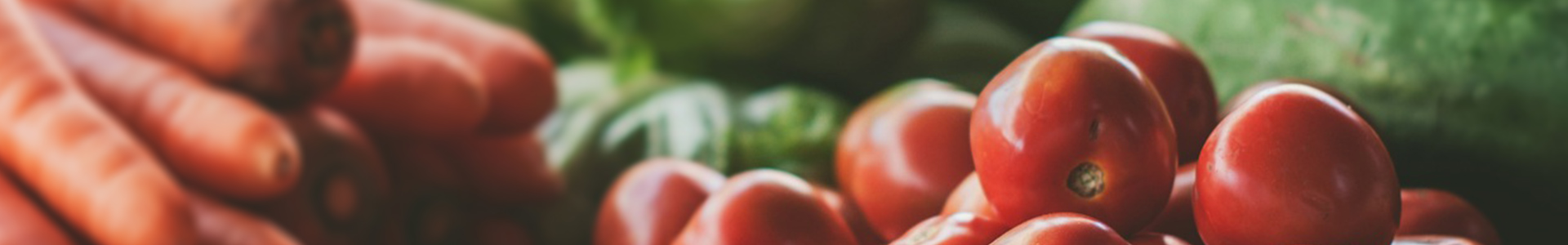 (Session Header Image): Tomatoes, carrots, and greens are arranged together.