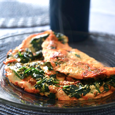 Spinach omelette